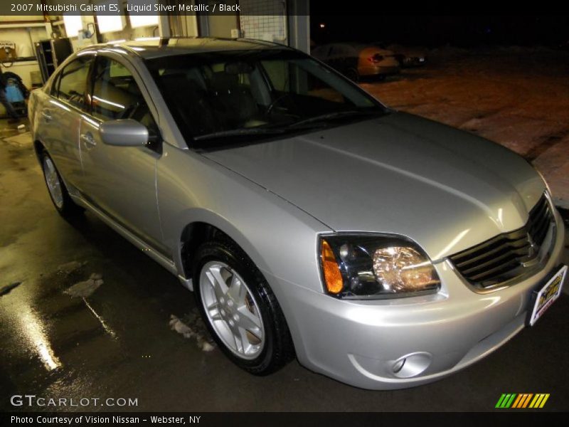 Liquid Silver Metallic / Black 2007 Mitsubishi Galant ES