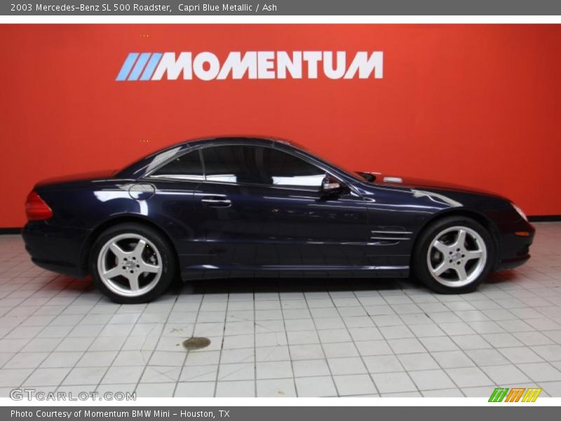 Capri Blue Metallic / Ash 2003 Mercedes-Benz SL 500 Roadster