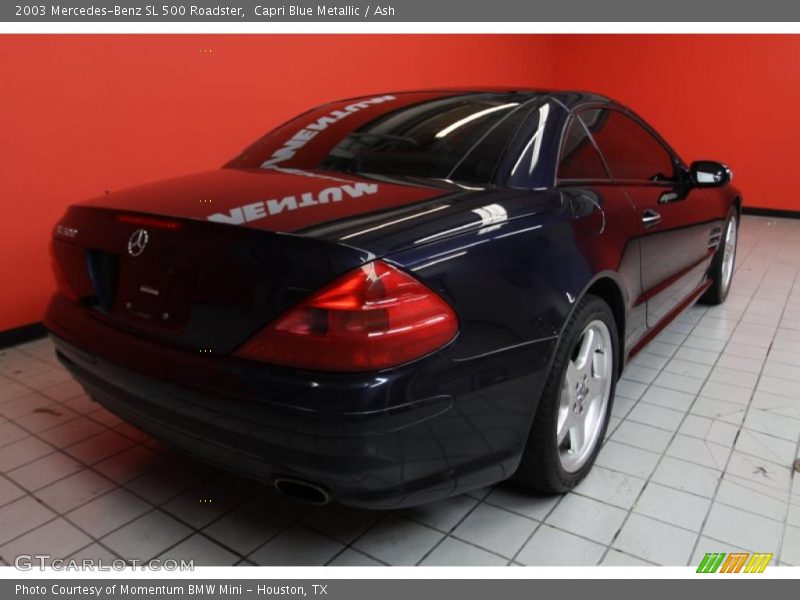 Capri Blue Metallic / Ash 2003 Mercedes-Benz SL 500 Roadster