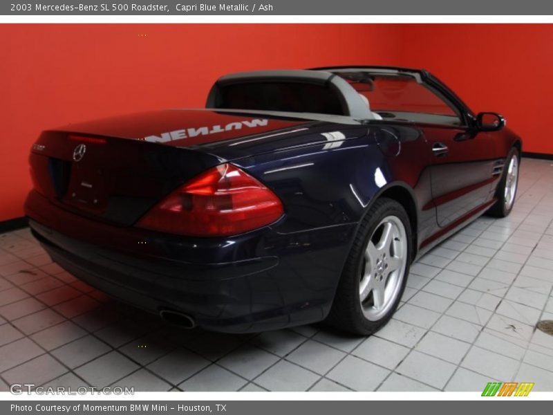 Capri Blue Metallic / Ash 2003 Mercedes-Benz SL 500 Roadster