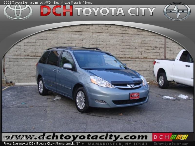 Blue Mirage Metallic / Stone 2008 Toyota Sienna Limited AWD