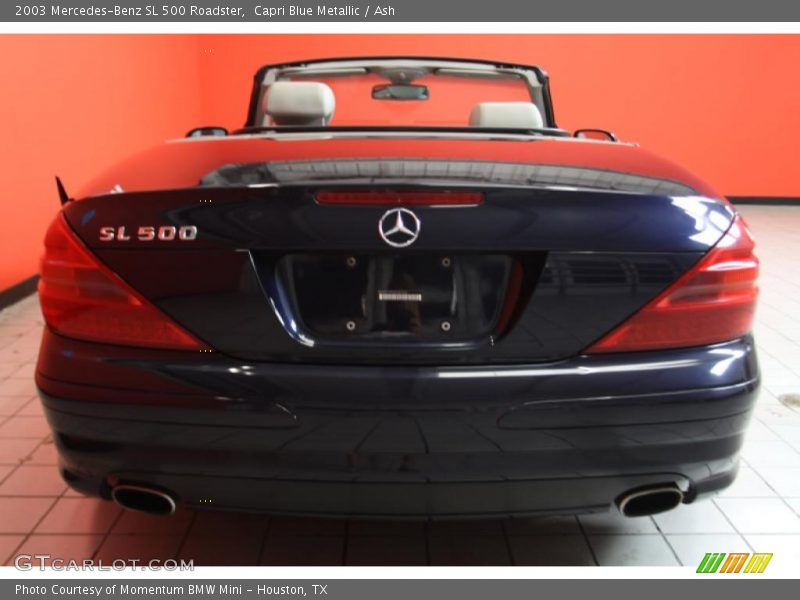 Capri Blue Metallic / Ash 2003 Mercedes-Benz SL 500 Roadster