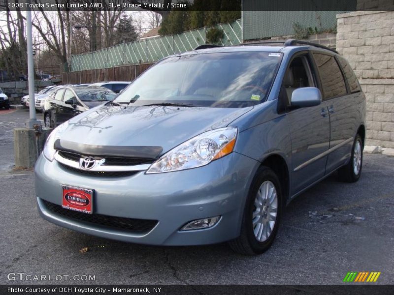 Blue Mirage Metallic / Stone 2008 Toyota Sienna Limited AWD