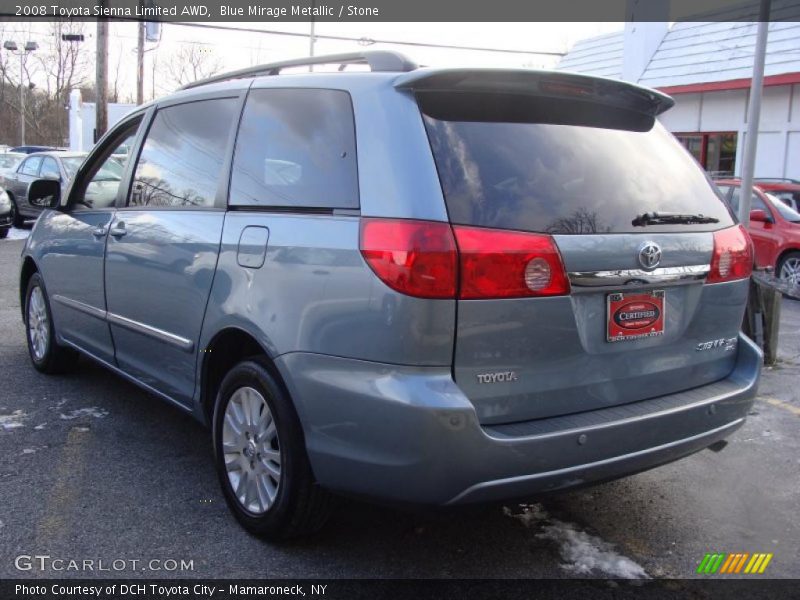 Blue Mirage Metallic / Stone 2008 Toyota Sienna Limited AWD