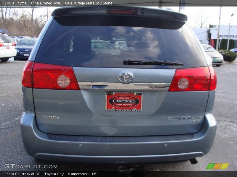 Blue Mirage Metallic / Stone 2008 Toyota Sienna Limited AWD