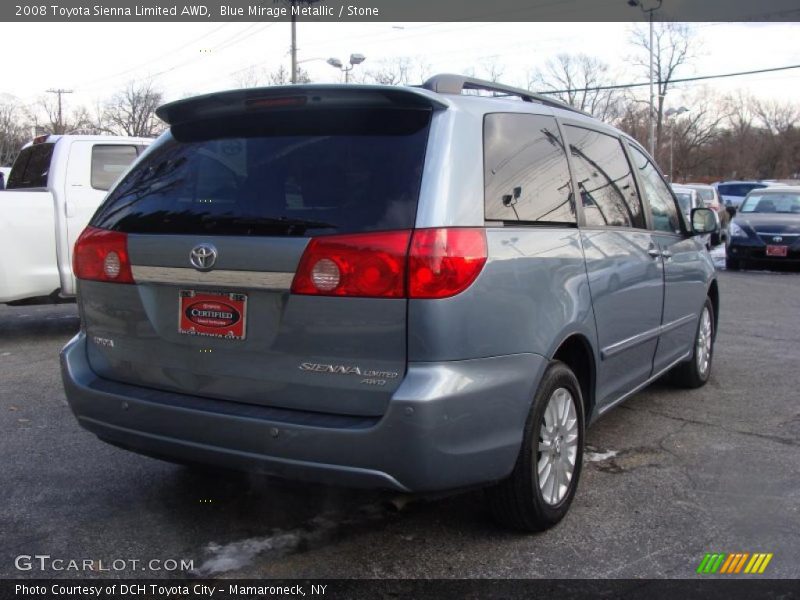 Blue Mirage Metallic / Stone 2008 Toyota Sienna Limited AWD