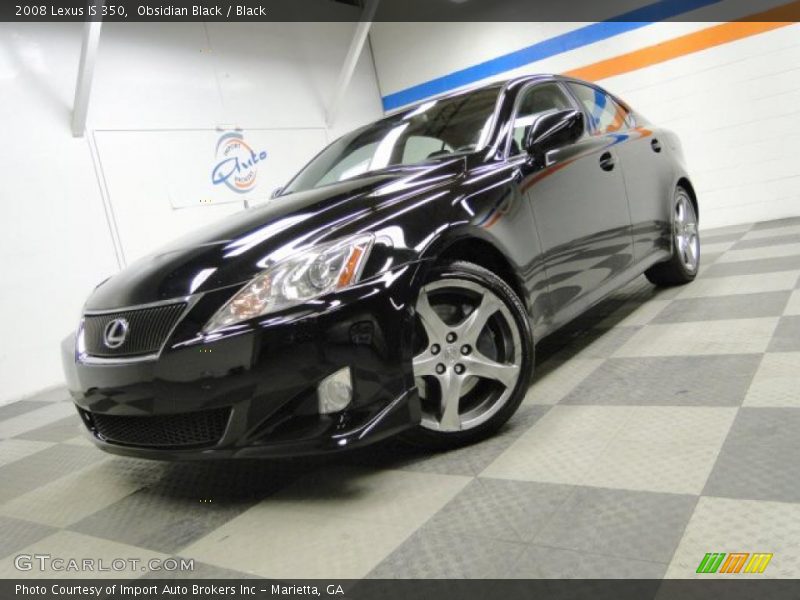 Obsidian Black / Black 2008 Lexus IS 350