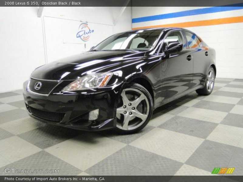 Obsidian Black / Black 2008 Lexus IS 350