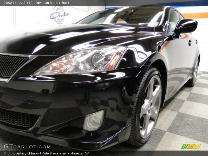 Obsidian Black / Black 2008 Lexus IS 350