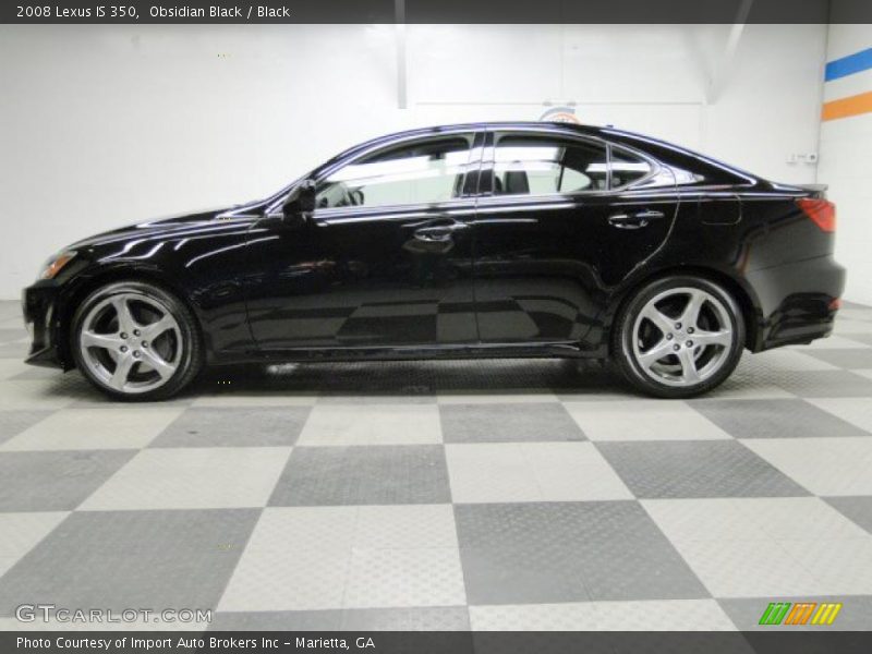 Obsidian Black / Black 2008 Lexus IS 350