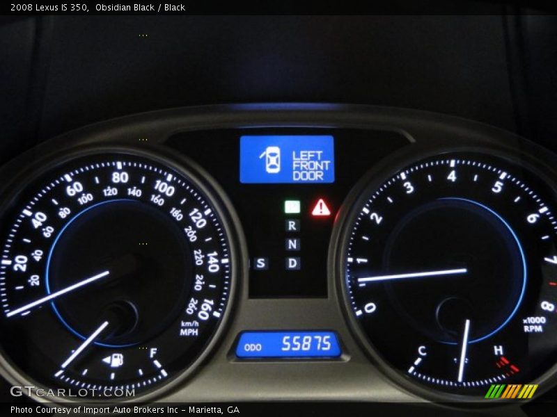 Obsidian Black / Black 2008 Lexus IS 350