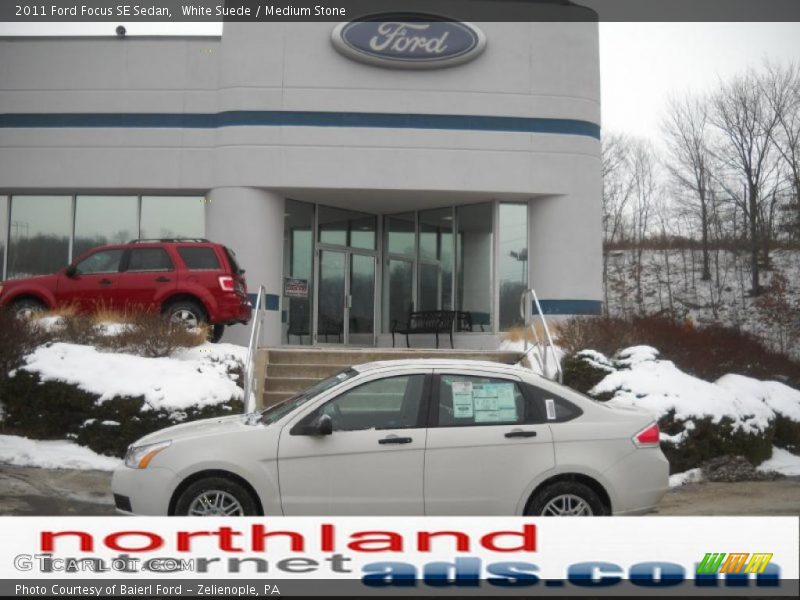 White Suede / Medium Stone 2011 Ford Focus SE Sedan