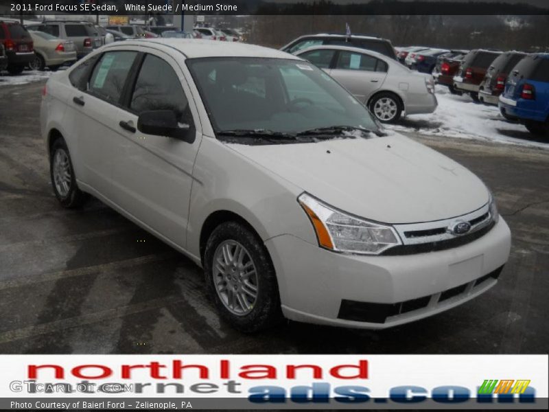 White Suede / Medium Stone 2011 Ford Focus SE Sedan