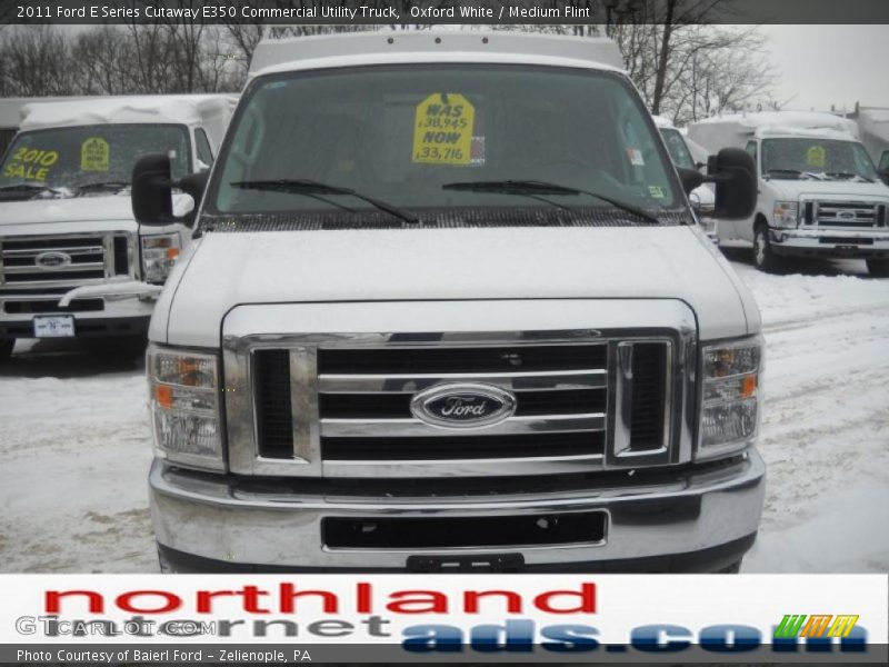 Oxford White / Medium Flint 2011 Ford E Series Cutaway E350 Commercial Utility Truck