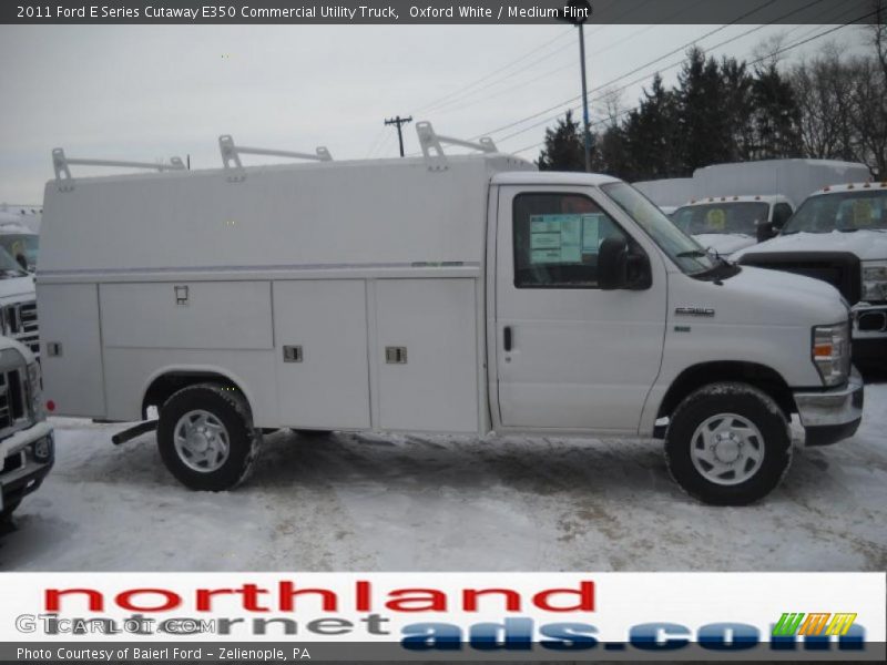 Oxford White / Medium Flint 2011 Ford E Series Cutaway E350 Commercial Utility Truck