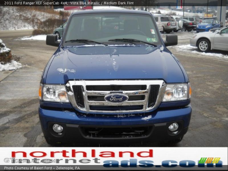 Vista Blue Metallic / Medium Dark Flint 2011 Ford Ranger XLT SuperCab 4x4