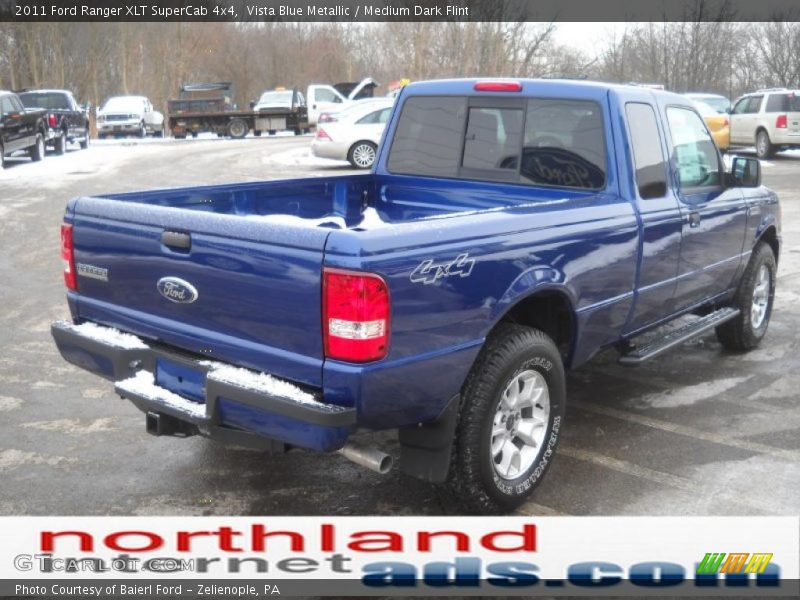 Vista Blue Metallic / Medium Dark Flint 2011 Ford Ranger XLT SuperCab 4x4