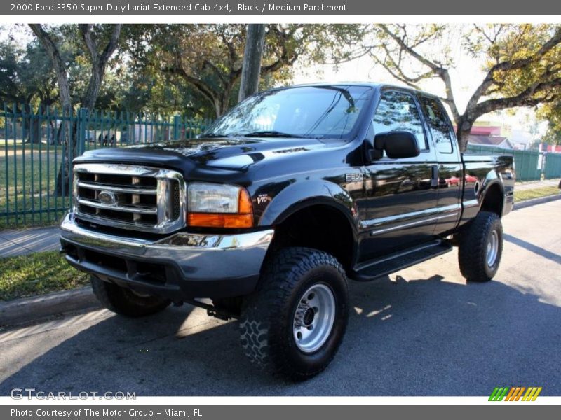 Black / Medium Parchment 2000 Ford F350 Super Duty Lariat Extended Cab 4x4