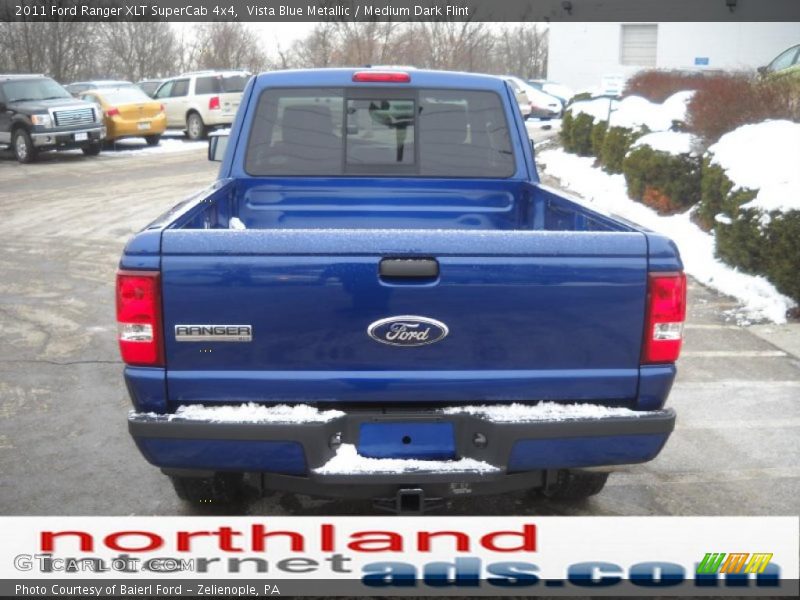 Vista Blue Metallic / Medium Dark Flint 2011 Ford Ranger XLT SuperCab 4x4