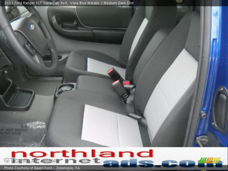 Vista Blue Metallic / Medium Dark Flint 2011 Ford Ranger XLT SuperCab 4x4