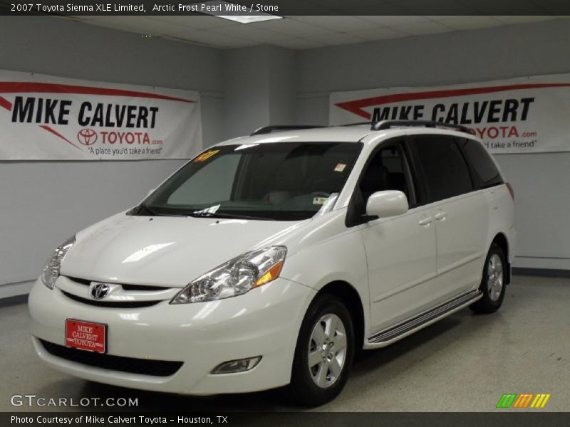 Arctic Frost Pearl White / Stone 2007 Toyota Sienna XLE Limited