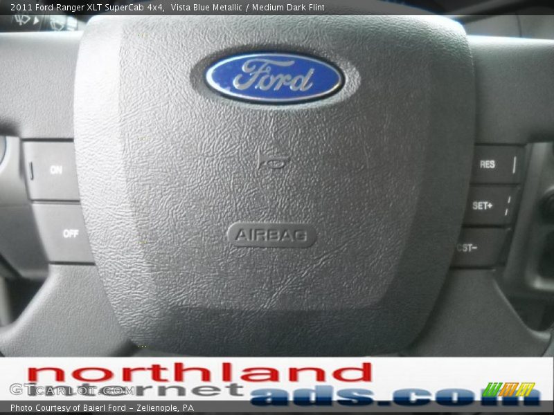 Vista Blue Metallic / Medium Dark Flint 2011 Ford Ranger XLT SuperCab 4x4