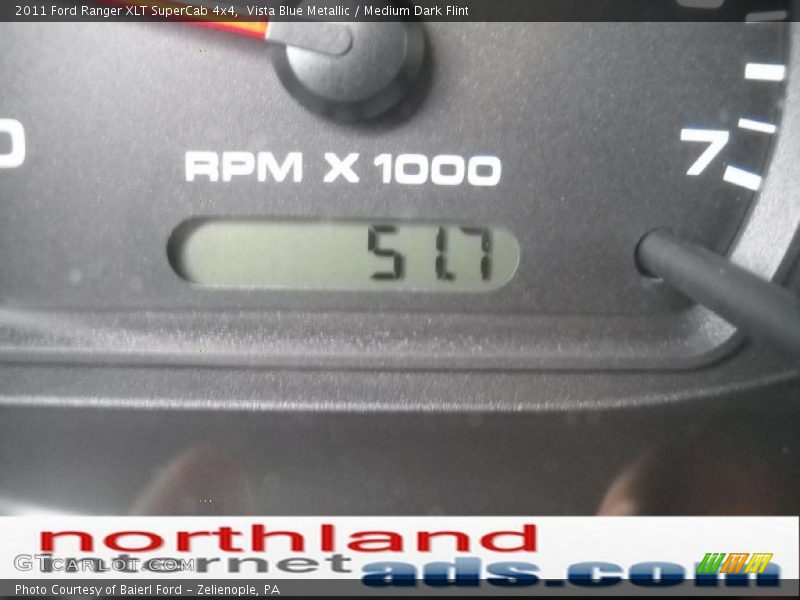 Vista Blue Metallic / Medium Dark Flint 2011 Ford Ranger XLT SuperCab 4x4