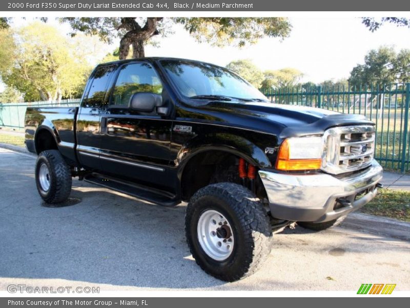 Black / Medium Parchment 2000 Ford F350 Super Duty Lariat Extended Cab 4x4