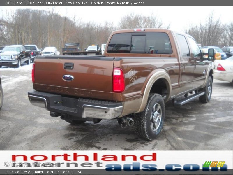 Golden Bronze Metallic / Adobe 2011 Ford F350 Super Duty Lariat Crew Cab 4x4