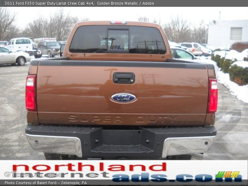 Golden Bronze Metallic / Adobe 2011 Ford F350 Super Duty Lariat Crew Cab 4x4