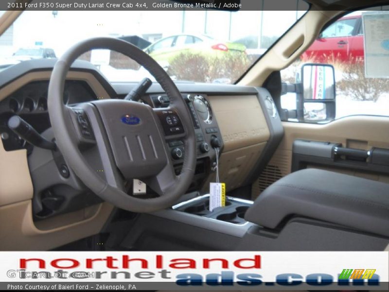 Golden Bronze Metallic / Adobe 2011 Ford F350 Super Duty Lariat Crew Cab 4x4