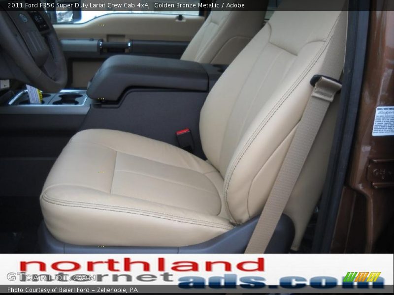 Golden Bronze Metallic / Adobe 2011 Ford F350 Super Duty Lariat Crew Cab 4x4