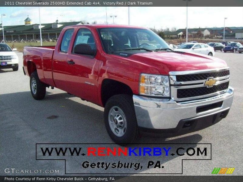 Victory Red / Dark Titanium 2011 Chevrolet Silverado 2500HD Extended Cab 4x4