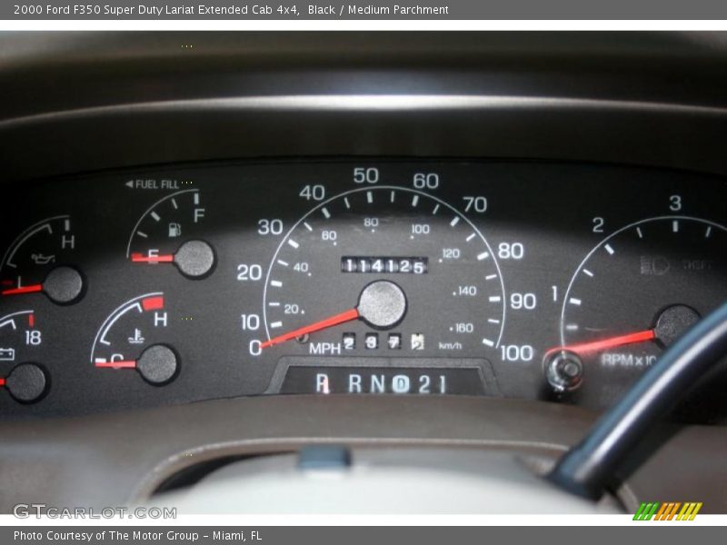 Black / Medium Parchment 2000 Ford F350 Super Duty Lariat Extended Cab 4x4