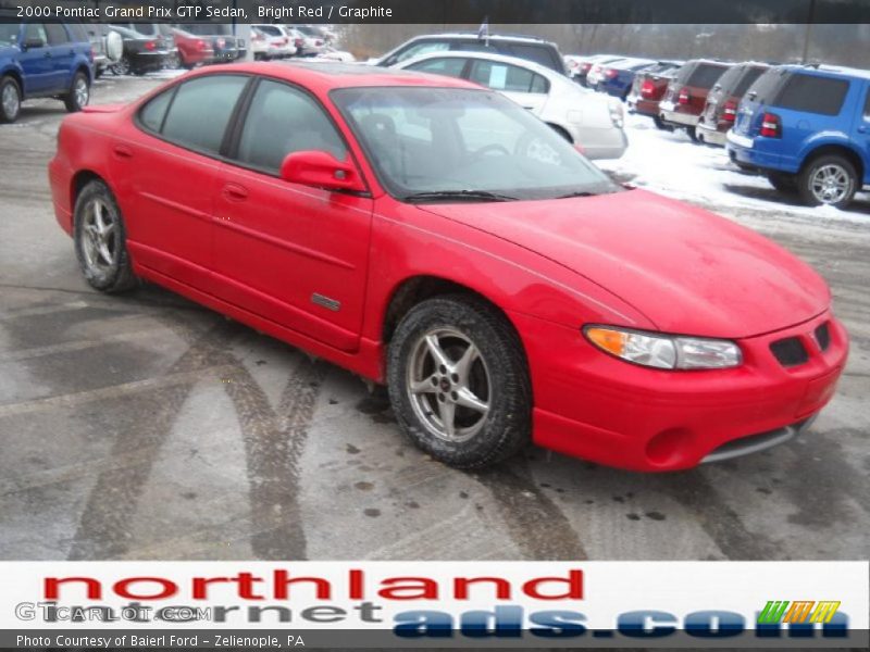 Bright Red / Graphite 2000 Pontiac Grand Prix GTP Sedan