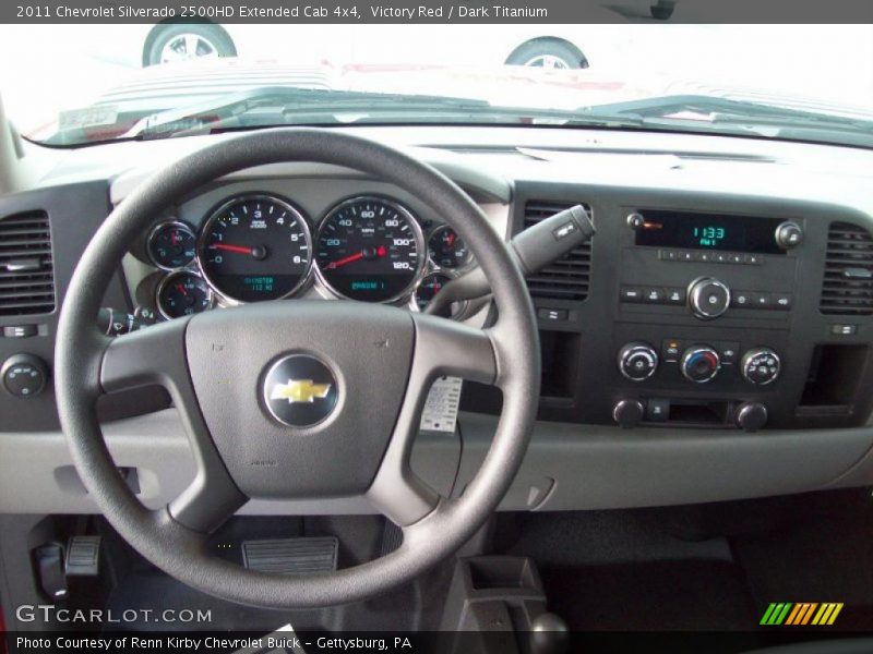 Victory Red / Dark Titanium 2011 Chevrolet Silverado 2500HD Extended Cab 4x4