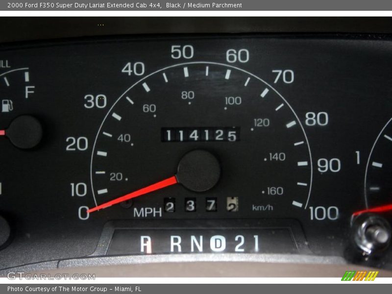 Black / Medium Parchment 2000 Ford F350 Super Duty Lariat Extended Cab 4x4