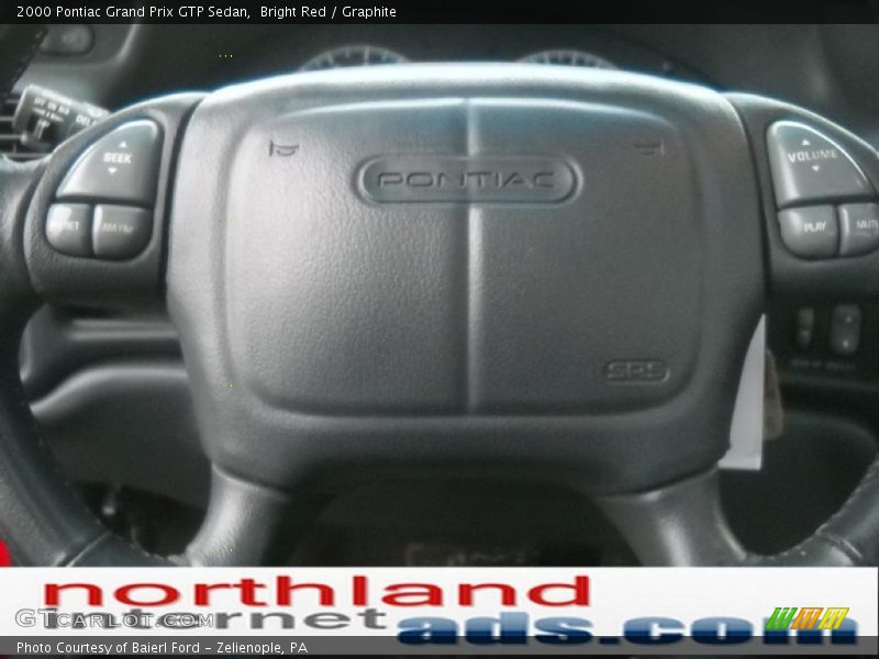 Bright Red / Graphite 2000 Pontiac Grand Prix GTP Sedan