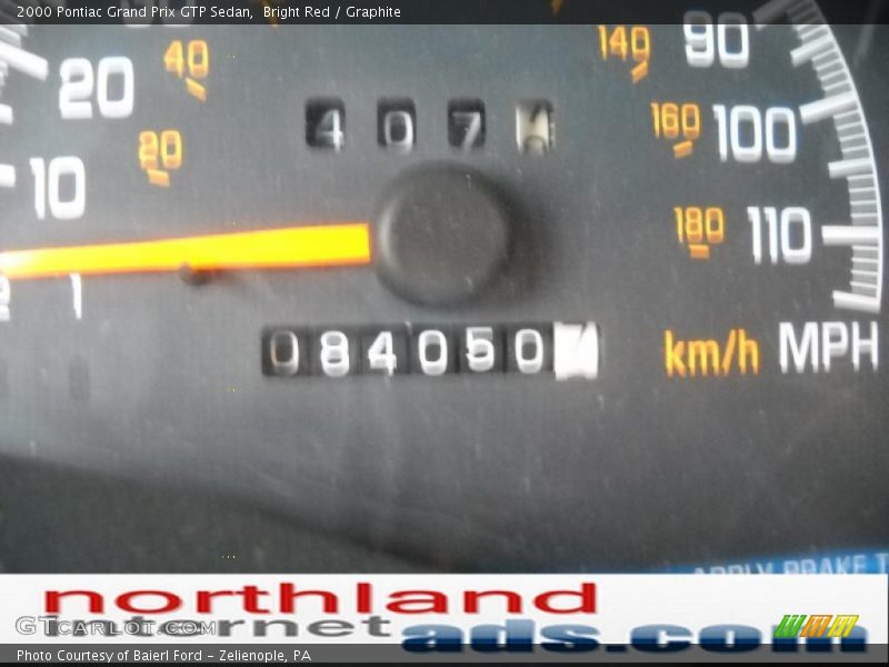 Bright Red / Graphite 2000 Pontiac Grand Prix GTP Sedan