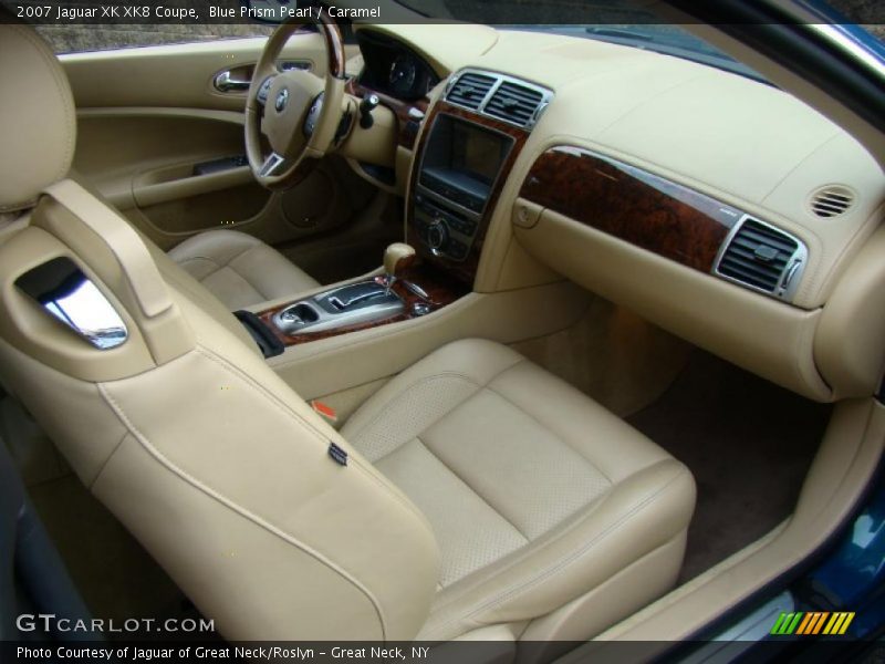 Blue Prism Pearl / Caramel 2007 Jaguar XK XK8 Coupe