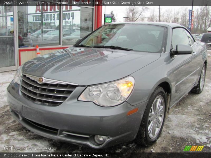 Silver Steel Metallic / Dark Slate Gray/Light Slate Gray 2008 Chrysler Sebring Limited Convertible