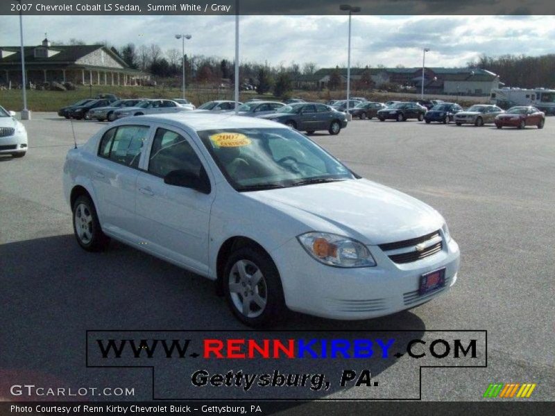 Summit White / Gray 2007 Chevrolet Cobalt LS Sedan