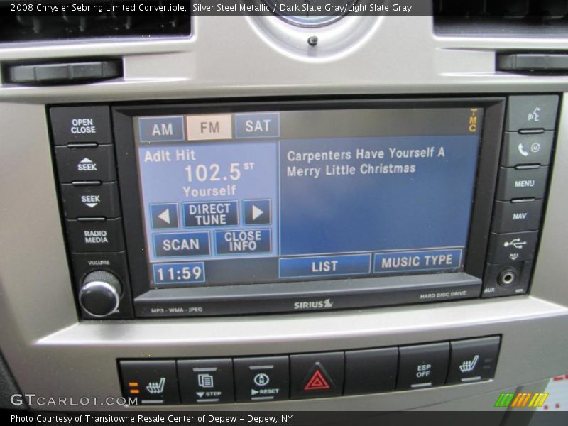 Silver Steel Metallic / Dark Slate Gray/Light Slate Gray 2008 Chrysler Sebring Limited Convertible