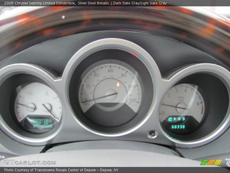 Silver Steel Metallic / Dark Slate Gray/Light Slate Gray 2008 Chrysler Sebring Limited Convertible