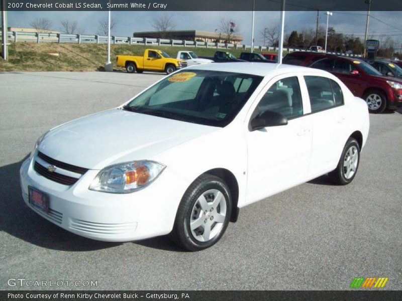Summit White / Gray 2007 Chevrolet Cobalt LS Sedan