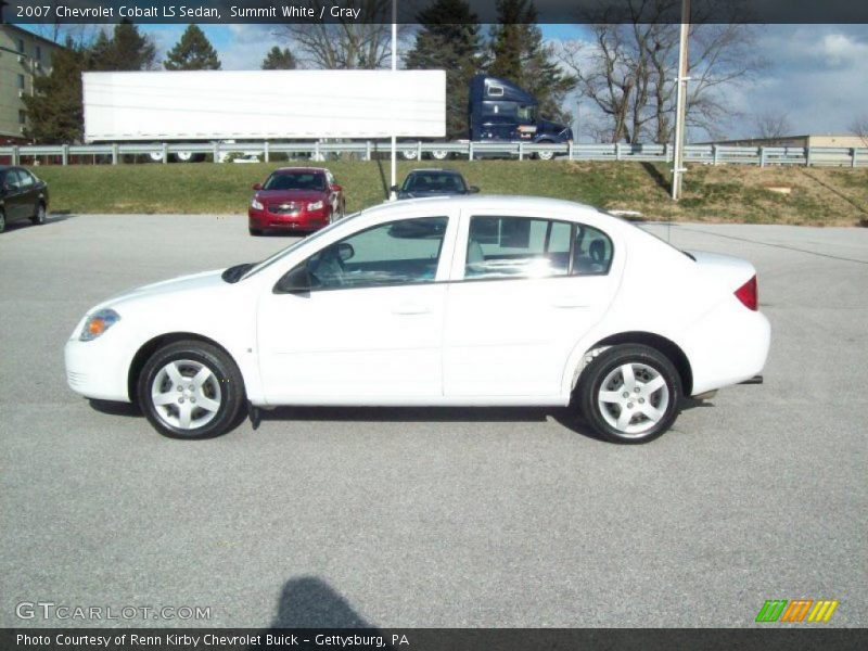 Summit White / Gray 2007 Chevrolet Cobalt LS Sedan