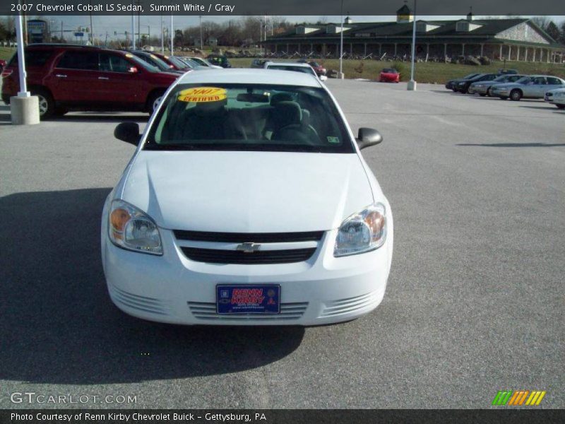 Summit White / Gray 2007 Chevrolet Cobalt LS Sedan