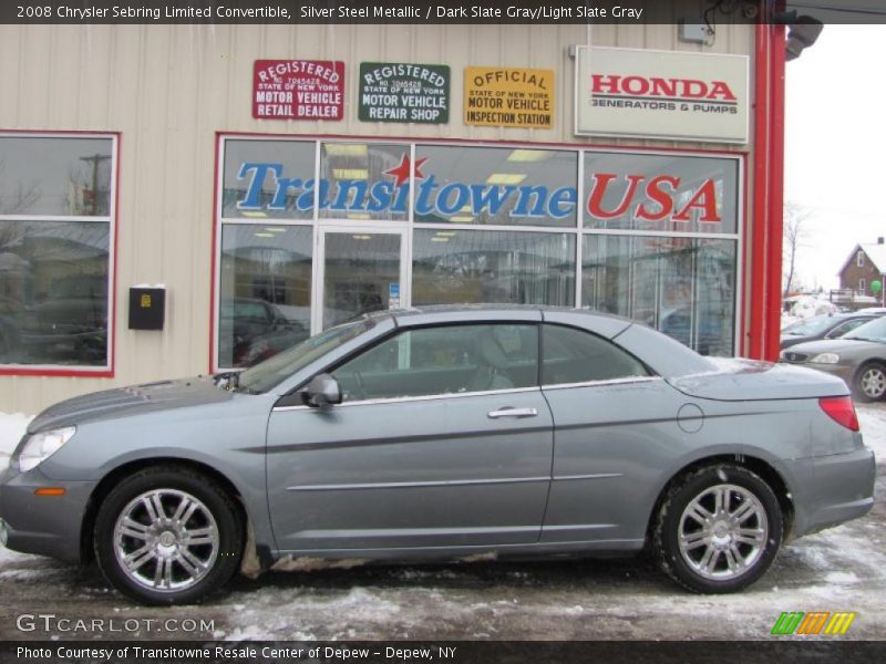 Silver Steel Metallic / Dark Slate Gray/Light Slate Gray 2008 Chrysler Sebring Limited Convertible