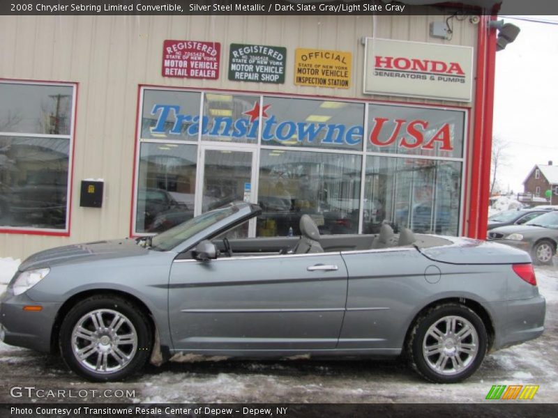 Silver Steel Metallic / Dark Slate Gray/Light Slate Gray 2008 Chrysler Sebring Limited Convertible
