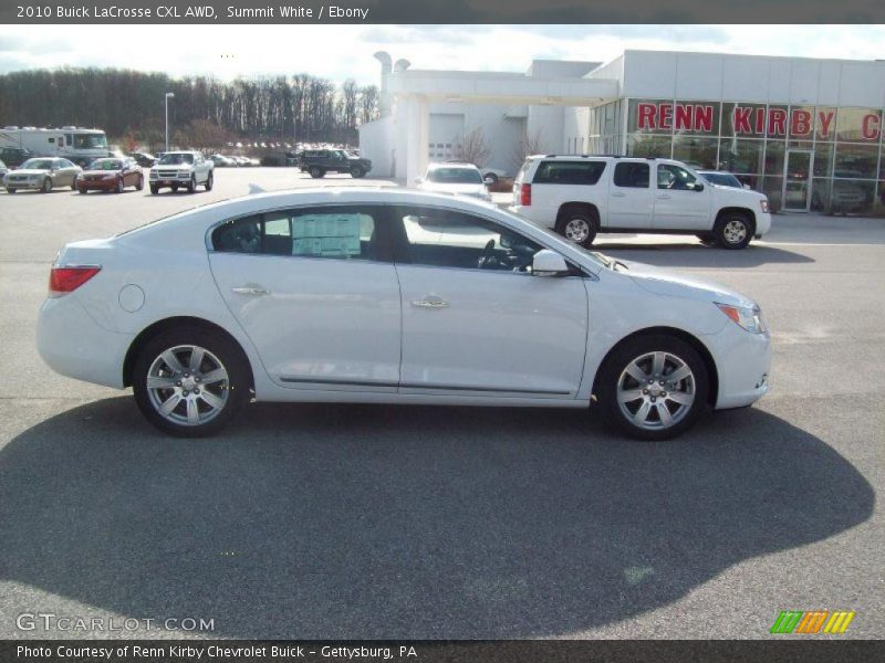 Summit White / Ebony 2010 Buick LaCrosse CXL AWD